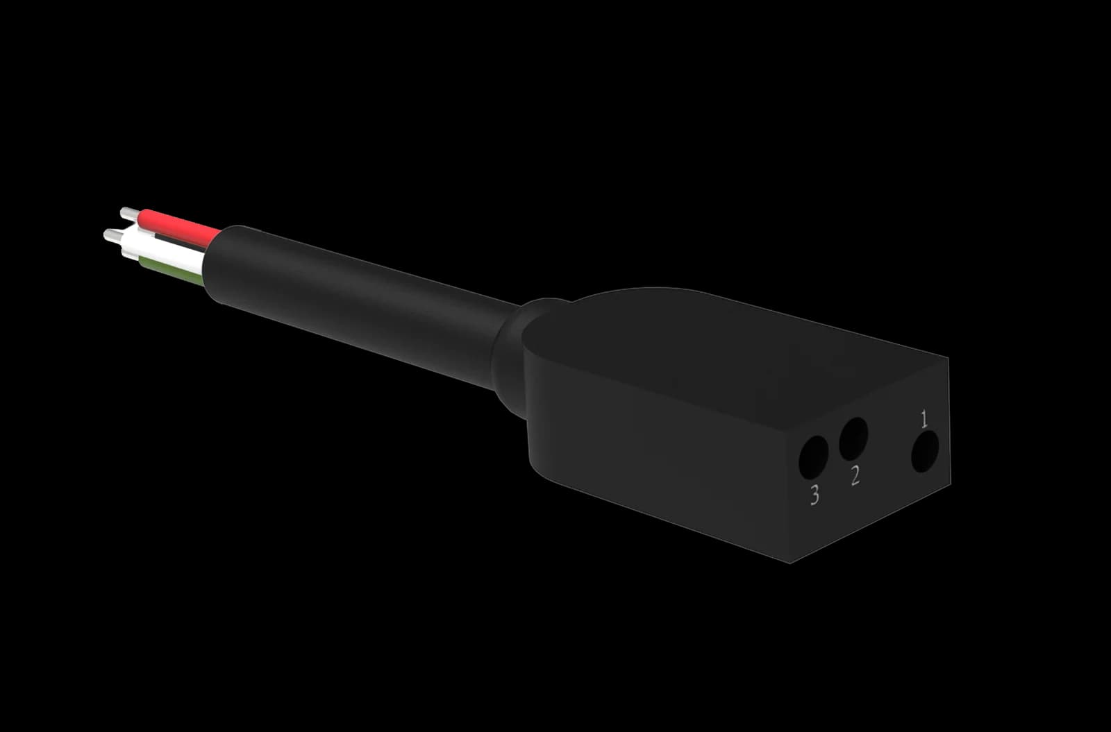 Low Profile Cordset - Single End - 3 Pin Female