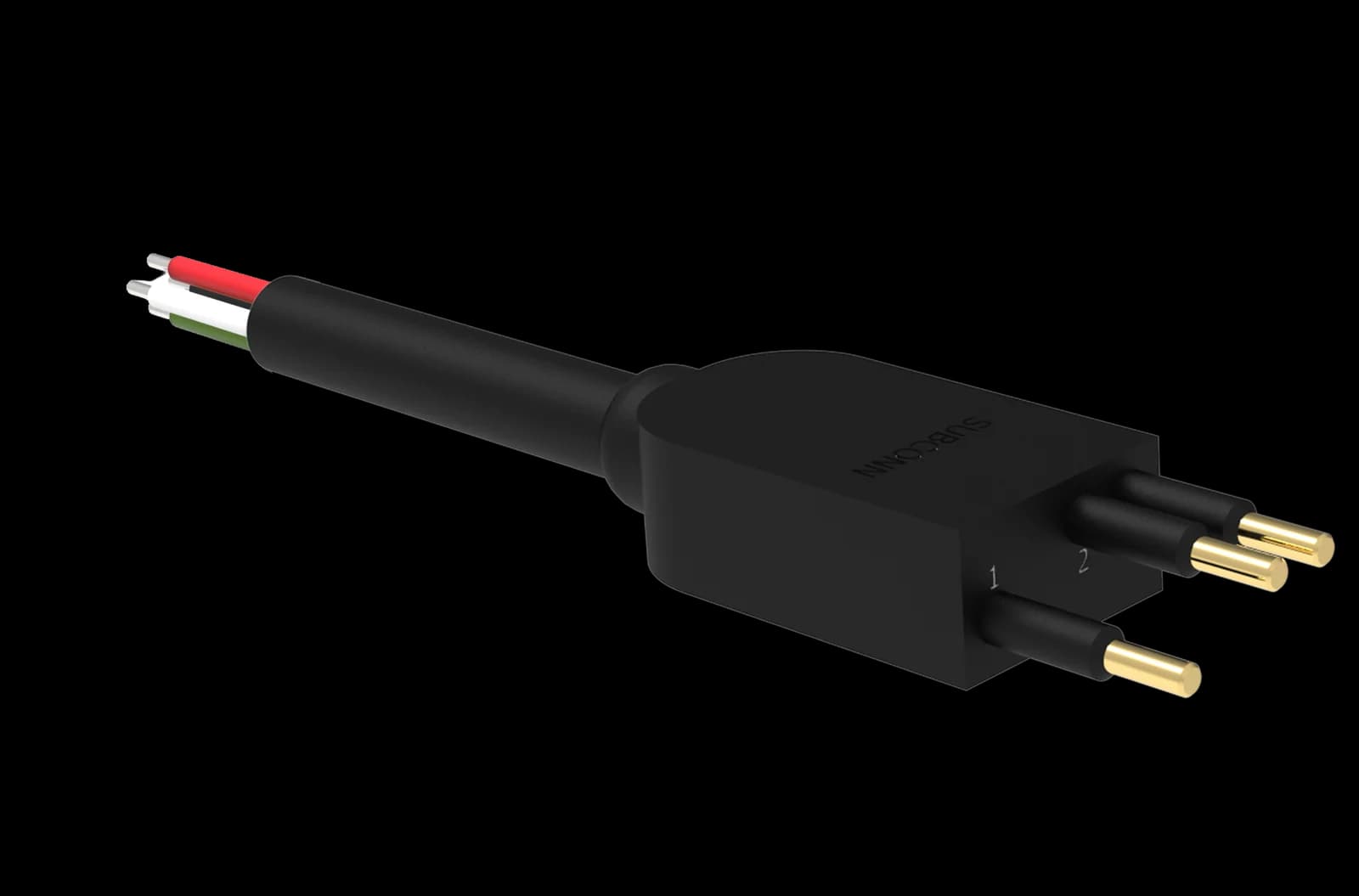 Low Profile Cordset - Single End - 3 Pin Male