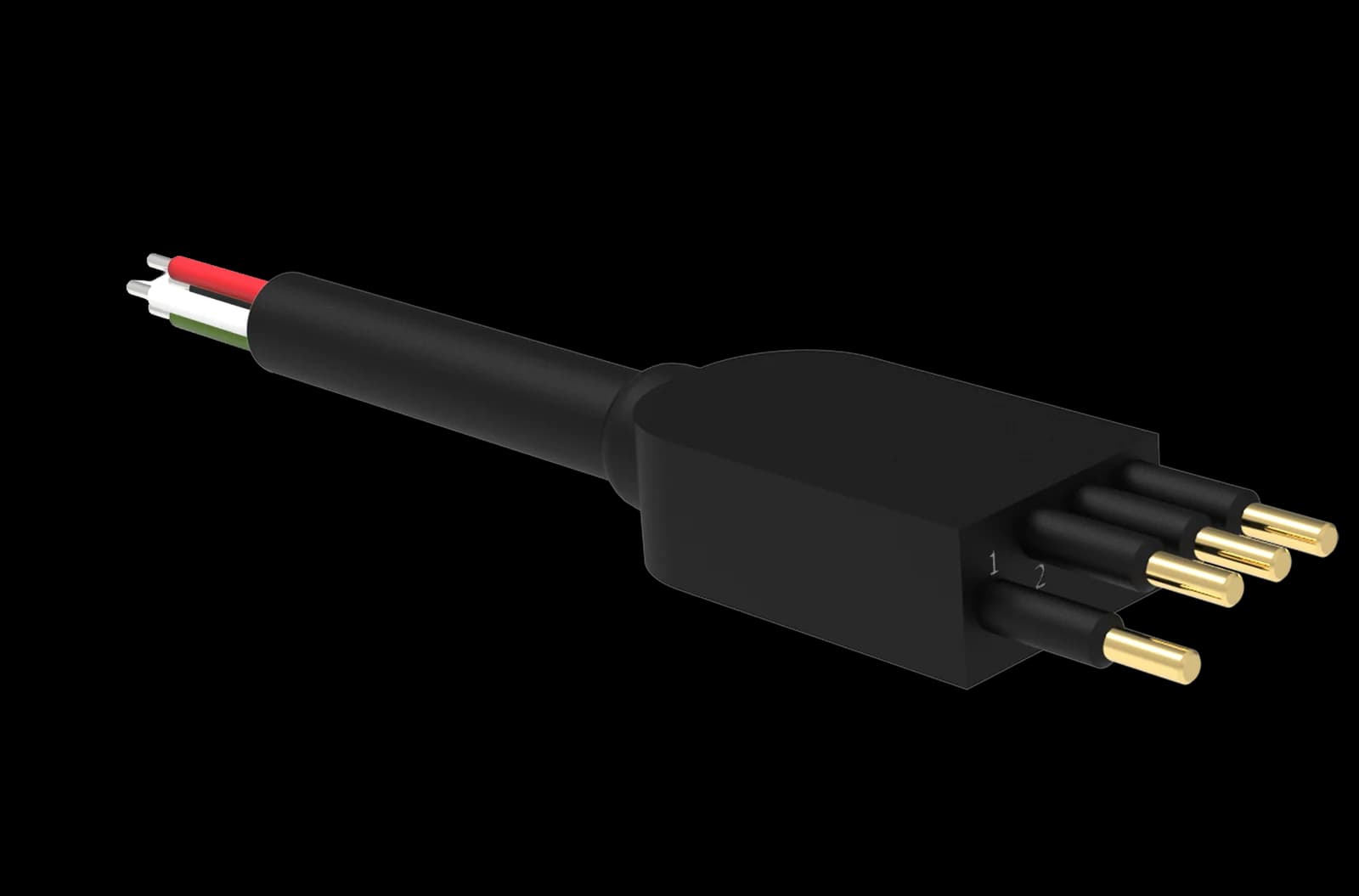 Low Profile Cordset - Single End - 4 Pin Male