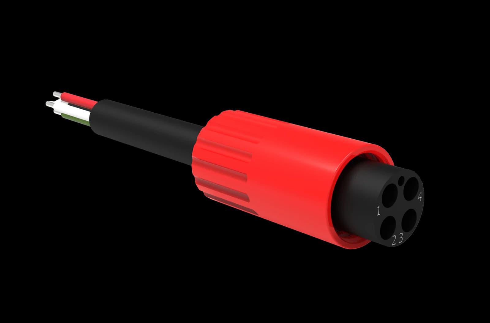 Micro Circular Cordset - Single End - 4 Pin Female - MCIL4F