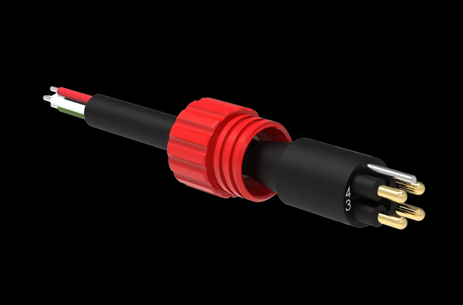 Micro Circular Cordset - Single End - 4 Pin Male - MCIL4M