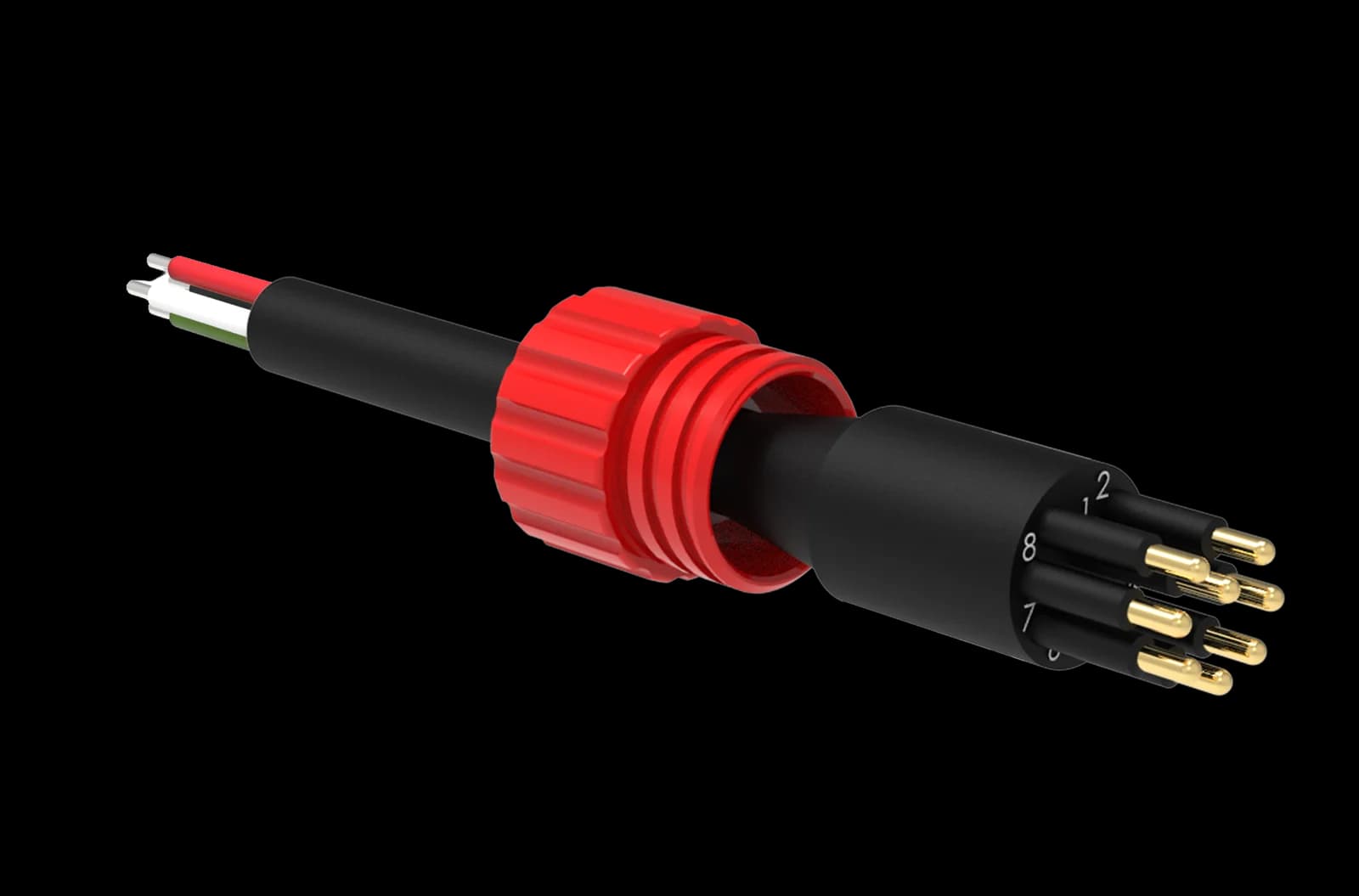 Micro Circular Cordset - Single End - 8 Pin Male - MCIL8M