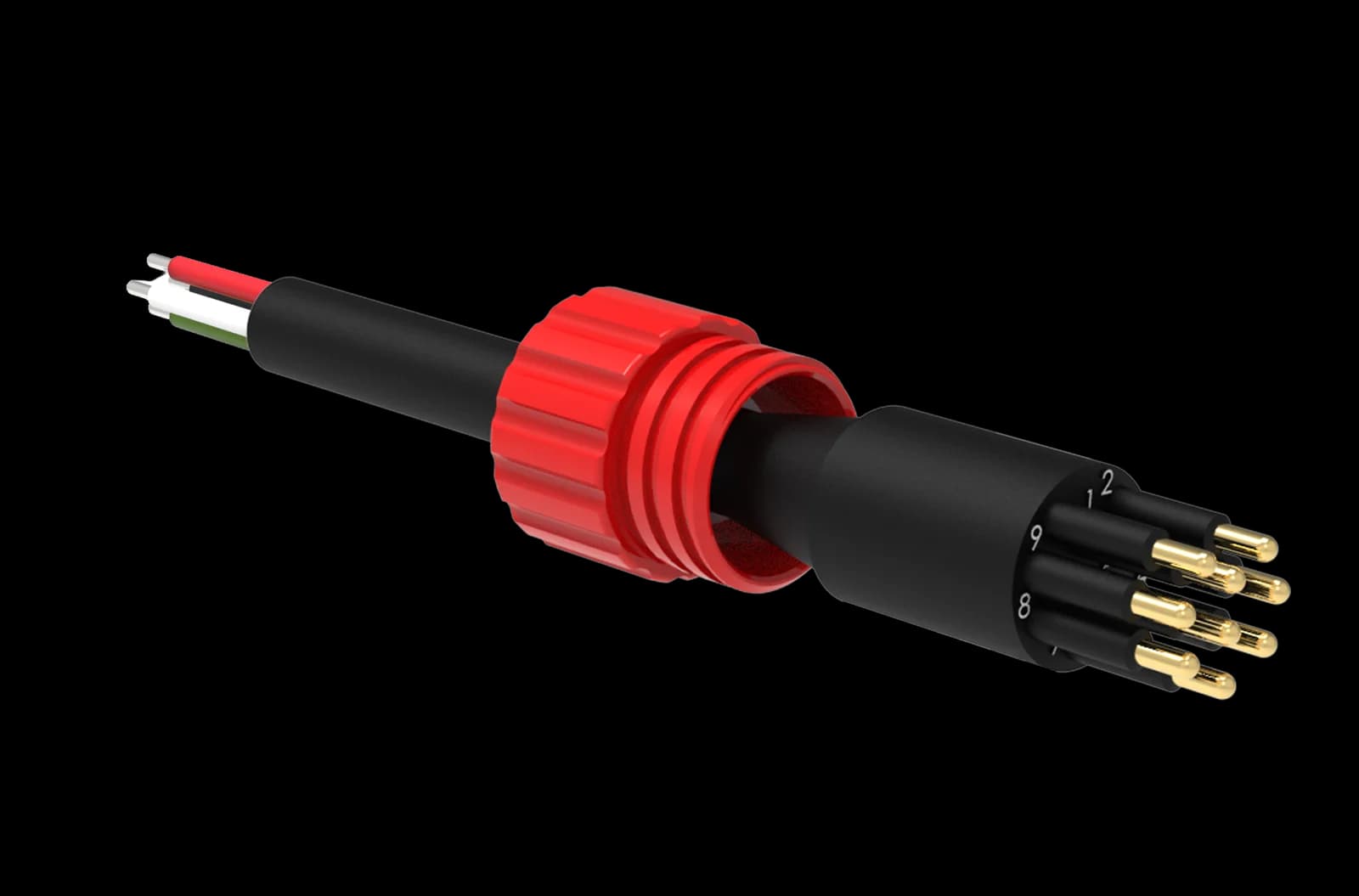 Micro Circular Cordset - Single End - 9 Pin Male - MCIL9M