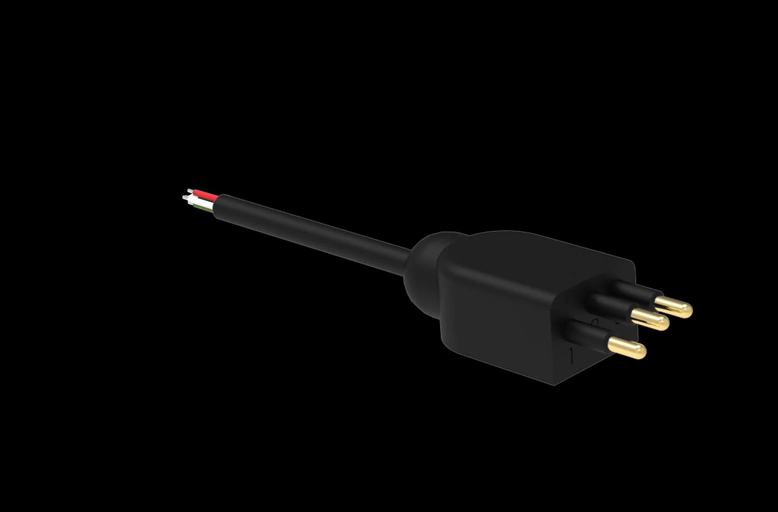 Micro Low Profile Cordset - Single End - 3 Pin Male