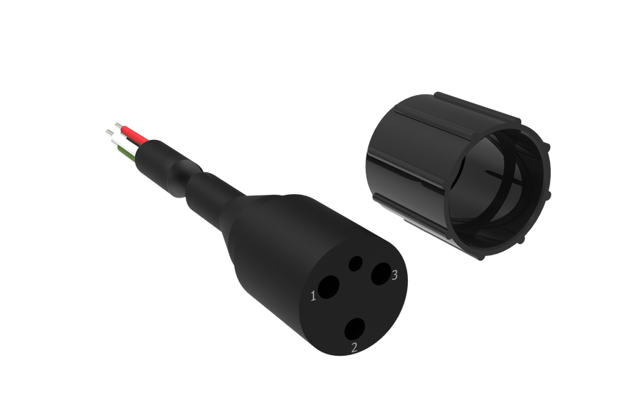 A-3ED20 High Pressure SubSea Quick Disconnect Cordset - GO Switch (TopWorx) - 3 Pin Female 20ft