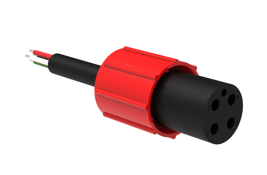 Circular Cordset - Single End - 4 Pin Female - IL4F