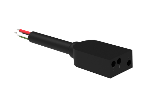 Low Profile Cordset - Single End - 3 Pin Female