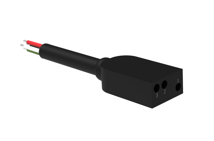 Low Profile Cordset - Single End - 3 Pin Female