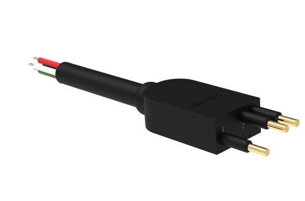 Low Profile Cordset - Single End - 3 Pin Male