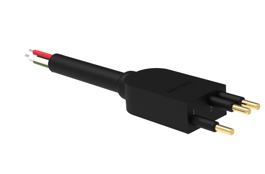 Low Profile Cordset - Single End - 3 Pin Male