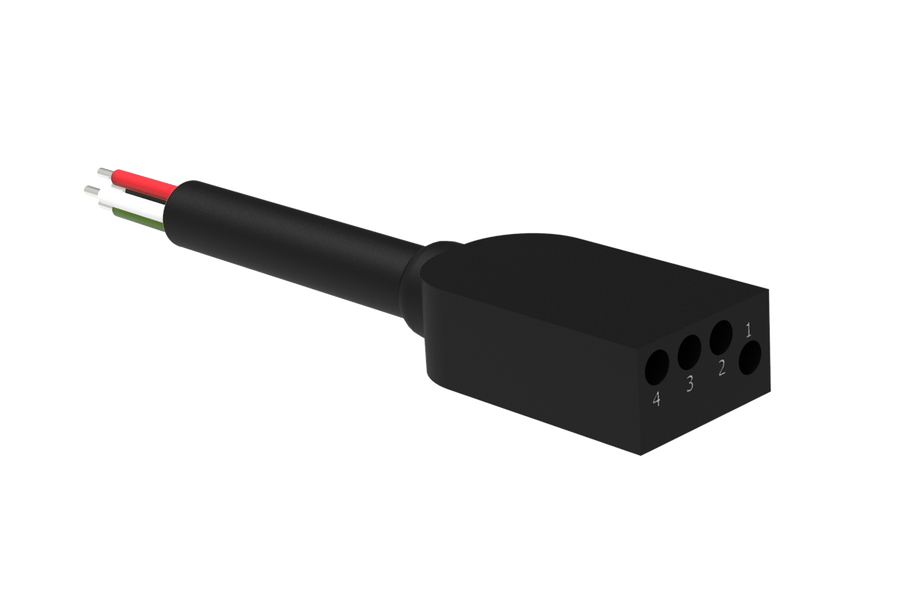 Low Profile Cordset - Single End - 4 Pin Female
