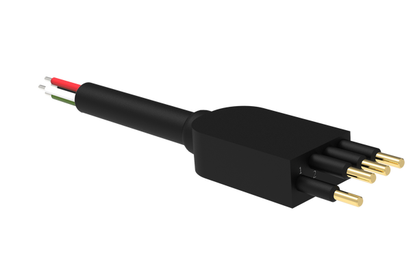 Low Profile Cordset - Single End - 4 Pin Male