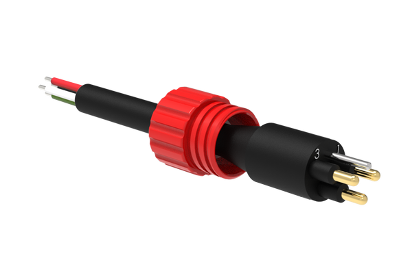 Micro Circular Cordset - Single End - 3 Pin Male - MCIL3M