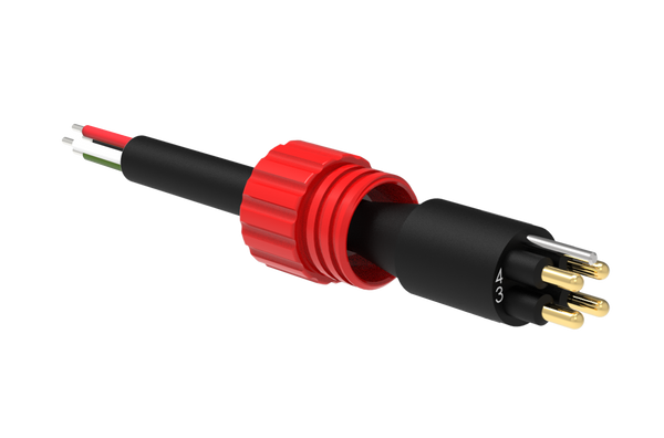 Micro Circular Cordset - Single End - 4 Pin Male - MCIL4M