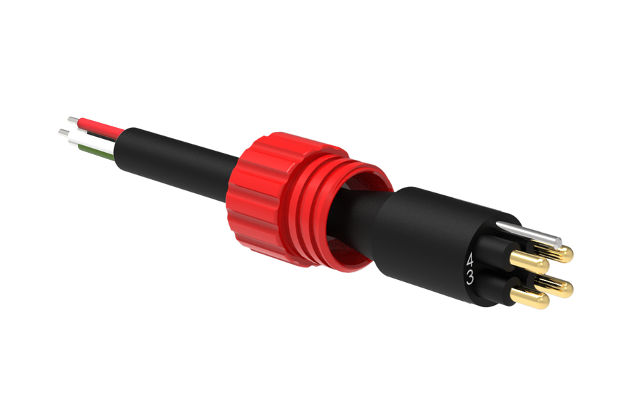 Micro Circular Cordset - Single End - 4 Pin Male - MCIL4M