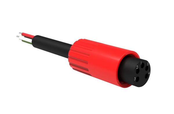 Micro Circular Cordset - Single End - 5 Pin Female - MCIL5F
