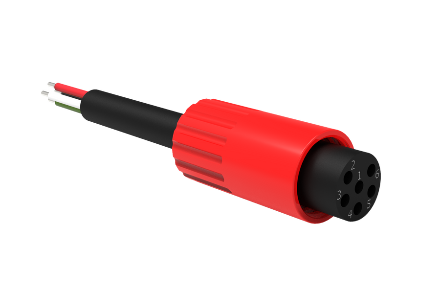 Micro Circular Cordset - Single End - 6 Pin Female - MCIL6F